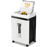 150-Sheet Paper Shredder Heavy Duty, Micro Cut and CDs/Cards, P5 Ultra Security, 60 Min Non Stop Shredder for Home Office