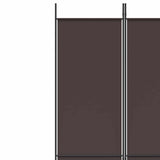 Zexlorith 4-Panel Room Divider, Fabric Privacy Screen, Brown Folding