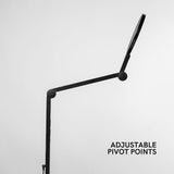 LUME CUBE Edge 2.0 LED Desk Lamp | Dimmable Home Office Desk Light with USB Charging Port & Strong Swing Arm