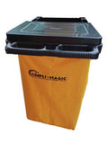 Simpli-Magic Janitorial Cart, 330 lbs Capacity – 3-Shelf Commercial Housekeeping Cleaning Cart on Wheels