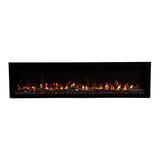 Modern Ember Highmark 60 Inch Smart Linear Electric Fireplace - Premium Flame with 10 Colors, Sleek Hidden Vent Design, Install Recessed in-Wall or Wall-Mount, WiFi Enabled.