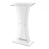 FixtureDisplays® Clear Acrylic Lucite Podium Pulpit Lectern 1803-3