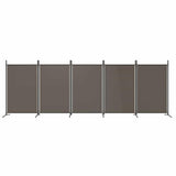5-Panel Room Divider Anthracite 170.5"x70.9" Fabric Privacy Screen