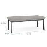 Waiting Room 18.5" 2-Seat Bench/Black Steel/Brown
