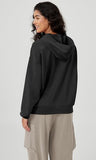 ODODOS Women's Modal Soft Oversized Hoodies Long Sleeve Hooded Sweatshirts Pullover Top with Kangaroo Pocket, Black, Large