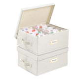 Aokeyee 2PC Photo Storage Box - Photo Organizer Box for 4x6 Pictures, Photo Boxes with Dividers & Labels, Holds 3400+ Photos
