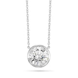 IGI Certified 1/4 to 3 Carat Lab Grown Diamond Round Solitaire Pendant Necklace