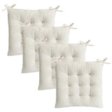 MissSoul Set of 4 Chair Cushions for Dining Chairs with Ties, Indoor Non-Slip Kitchen Chair Pad and Dining
