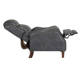 KISLOT Faux Leather Pushback Recliner Chair with Rivet Trim, Vintage Manual Accent Armchair