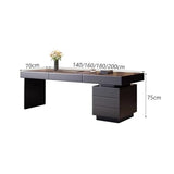 zhongxlla Standing Desk, Office Executive Desk with Storage Drawer, Modern Wooden Study Writing Workstation
