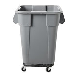Rubbermaid Commercial LLDPE Square Brute 40-Gallon Trash Can without Lid, Gray