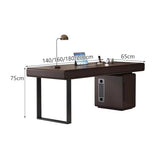 zhongxlla Standing Desk, Modern Executive Office Desk with Drawers