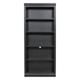 83.4" Tall Bookcase with LED Light, 5-Tier Wood Bookshelves with Adjustable Storage Shelves for Living Room Home Office