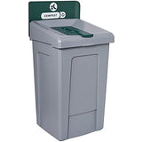 Big Trash Can, 3 in 1 Recycling Station with Lid, Recycle Bin, Exterior Trash Can