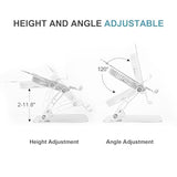 Laptop Cooling Stand with 3 Speed Fan, Adjustable Height Laptop Stand for Desk