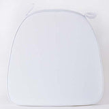 Tableclothsfactory 10PCS White Chiavari Chair Cushion for Wood Resin Chiavari Chairs
