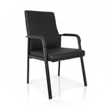 SLKJChr Leather Office Guest Chair, Guest Conference Room Chair, 600 LBS Capacity High Back Reception Chair