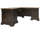 Martin Furniture IMSA684R-KIT Executve L-Desk & Return with Solid Wood Plank Tops