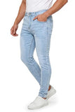 GINGTTO Blue Jeans Men Skinny Slim Fit Stretch Flex Denim Pants 34x30