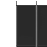 Zexlorith 3-Panel Room Divider, Folding Fabric Privacy Screen, Black