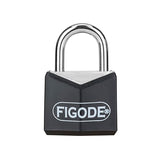 Small and Light Padlock with Big Keys, Black Covered Aluminum Lock, 3/4 Inch Wide, Luggage Padlocks for Suitcase