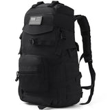 AUMENTAR 50L Tactical Backpack for Men and Women, Water-Resistant Molle Rucksack, Large Military Assault Pack for Hiking, Hunting, Camping, Gym & Outdoor Survival Black