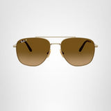 Ray-Ban Unisex Rb8097 William Titanium Square Sunglasses