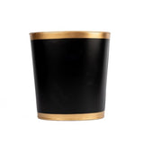 Jaye’s Studio Matte Black Waste Basket For Bathroom, Decorative Trash Can Gold