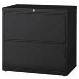 Hirsh 36-in Wide HL8000 Series Metal 2 Drawer Lateral File Cabinet Black