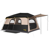 FanttikOutdoor Zeta C10 Apex Canopy Tent, 10 Person Instant Cabin Tent Setup in 60s, Family Tent with Carry Bag for Family Camping & Hiking, Waterproof, Upgraded Ventilation