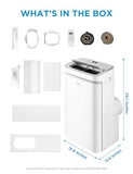 Midea 14,000 BTU ASHRAE (10,000 BTU SACC) Portable Air Conditioner, Cools up to 450 Sq.Ft., with Dehumidifier&Fan mode&Heat, Control with Remote, Amazon Alexa&Google Assistant, Easy-to-use and Install