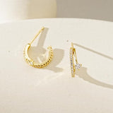 YOIHUR Gold Studs Earrings for Women Dainty Cubic Zirconia Flat Back Earrings 14K Plated Hypoallergenic Lightweight Minimalist Gold Earrings Jewelry Gifts for Women