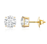 Scottsdale Diamond 14K Gold 0.5 to 4 Carat Certified Lab Grown Diamond Stud Earrings