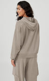 ODODOS Women's Modal Soft Oversized Hoodies Long Sleeve Hooded Sweatshirts Pullover Top with Kangaroo Pocket, Khaki, Medium