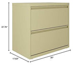 Hirsh 30 inch Wide 2 Drawer Lateral 101 File Cabinet in Putty, Fully Assembled
