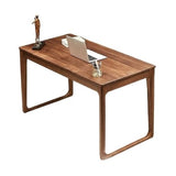 zhongxlla Standing Desk, Modern Black Walnut Desk Study Writing Table