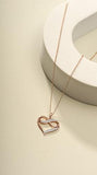 Cali Trove 1/4Ct & 1/20Ct Natural Diamond Single Heart Infinity Pendant For Women