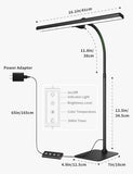 Kary LED Desk Lamps for Home Office, Tall Desk Light with Base, Flexible Gosseneck Adjustable Height 5-Level Dimmable Brightness