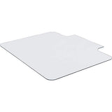 Lorell Tempered Glass Chairmat with Lip, 36" x 48", Clear