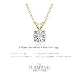 The Diamond Channel Certified LAB GROWN 0.25-4.00ct Diamond Necklace for Women