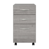 Bush Business Furniture Echo 3 Drawer Mobile File Cabinet in Gray Sand