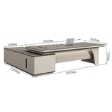 LSIGHTUS 71" Wood Large Modern Executive Office Desk, Modern