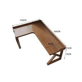 zhongxlla Standing Desk, Home Office Pine Wood Corner Desk