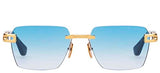 Dita META-EVO ONE DT DTS147 A-03 Yellow Gold/Artic Sky Swirl Metal Rimless Sunglasses