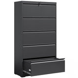 Locking File Cabinet with 5 Drawer Heavy Duty Large Metal Filing Cabinet Home Office Lateral File Cabinets