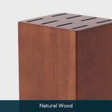 5.5“ Steak Knife Block Holder without Knives with 8 Slots - Wooden Steak Knife Storage Block only - Space Saver-Compact Design Steak Knives Organizer -by KITCHENDAO