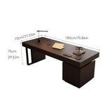 SABALON Office Desk Minimalist Solid Wood Desk Modern Boss Office