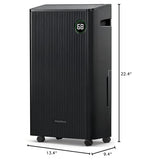 PHILODECO 80 Pint 4500 Sq.Ft with Drain Hose, Automatic Defrosting, Intelligent Humidity Control with 24HR Timer, Smart Quiet Dehumidifier, for Basement, Bathroom, Bedroom, Home, Black