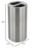 Safco Trash Can Recycling Bin Combo, 30 Gallon Indoor Kitchen Use