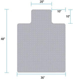 New Chair Mat for Carpet Floor Low Pile Office and Home Use Thick and Sturdy Transparent Desk Chair mat for Carpets Size 36" X 48" with Lip